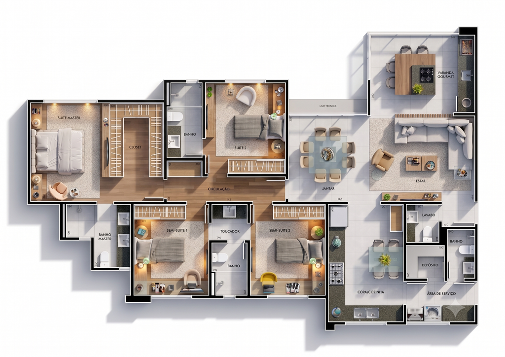 Planta do apartamento